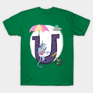 Letter U is for Unicorn - Cute Teachers Gifts T-Shirt